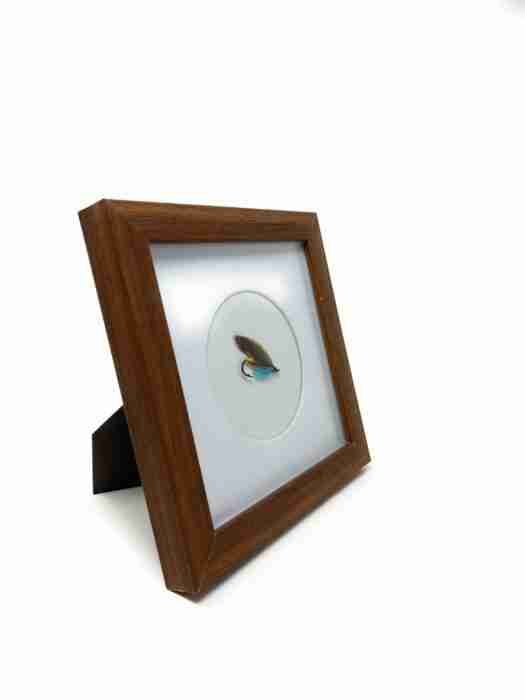 Fully Dressed Blue Charm Framed Art - 6x6 - Round - Side